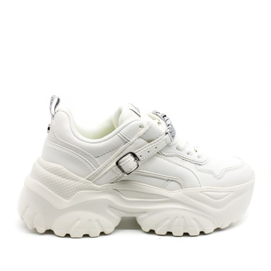 Γυναικεία Bliss Glam Sneakers Λευκά Buffalo BUF1636293-WHITE SILVER