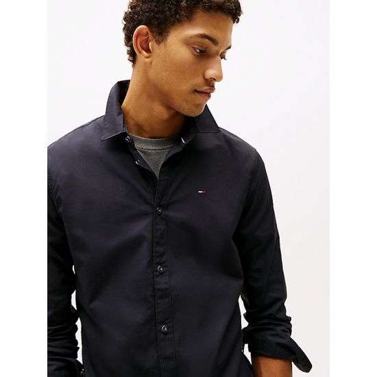 Ανδρικό Πουκάμισο Μαύρο Tommy Jeans DM0DM04405-078