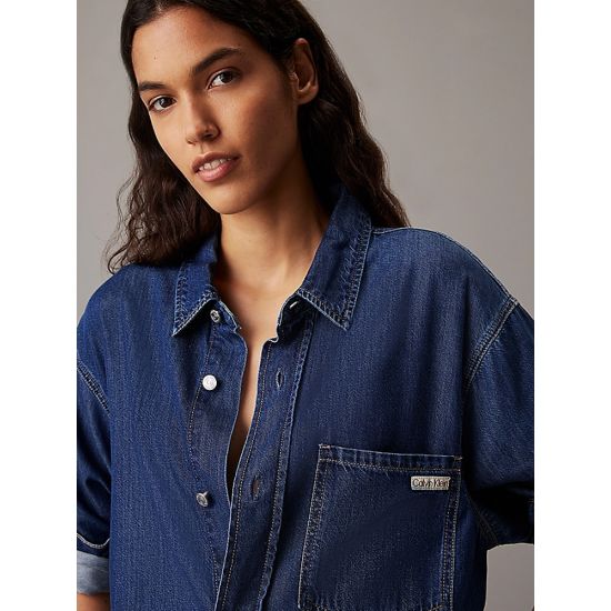 Γυναικείο Τζιν Φόρεμα-Πουκαμίσα Navy Μπλε Calvin Klein J20J225008-1BY