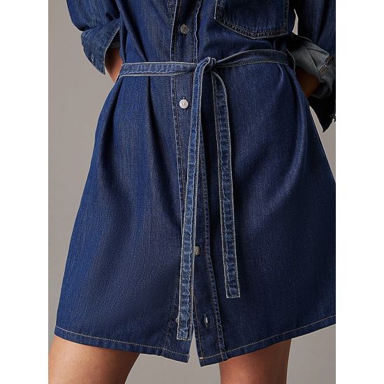 Γυναικείο Τζιν Φόρεμα-Πουκαμίσα Navy Μπλε Calvin Klein J20J225008-1BY