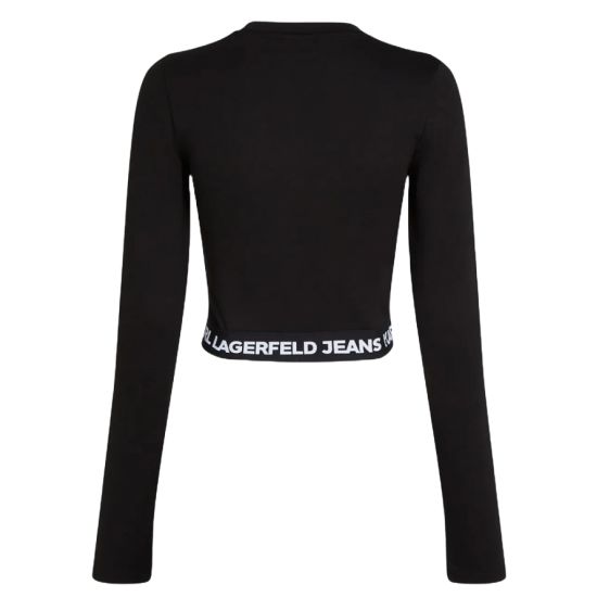Γυναικεία Μακρυμάνικη Μπλούζα Μαύρη Karl Lagerfeld Jeans A1W17042-999 BLACK