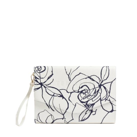 Γυναικείος Almikon Linear Rose Φάκελος Εκρού Ted Baker 278414-CREAM
