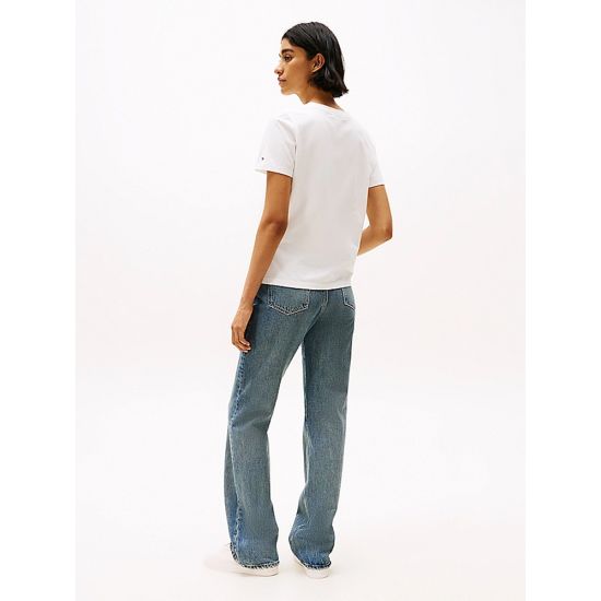 Γυναικείο T-shirt Λευκό Tommy Hilfiger WW0WW45428-YBL