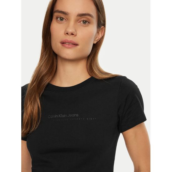 Γυναικείο Intitutional Graphic Slim T-shirt Μαύρο Calvin Klein J20J224990-BEH