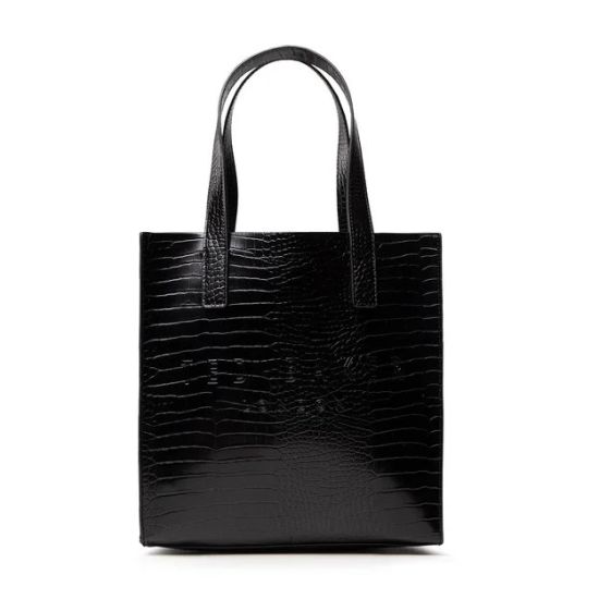 Γυναικεία Reptcon Τσάντα Κροκό Μαύρη Ted Baker 253519-BLACK