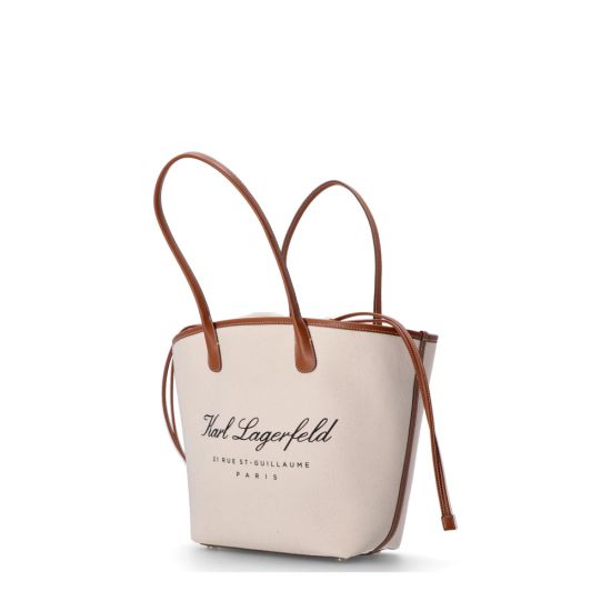 Γυναικεία Τσάντα Εκρού Karl Lagerfeld A1W46075-1UA NATURAL CANVAS T