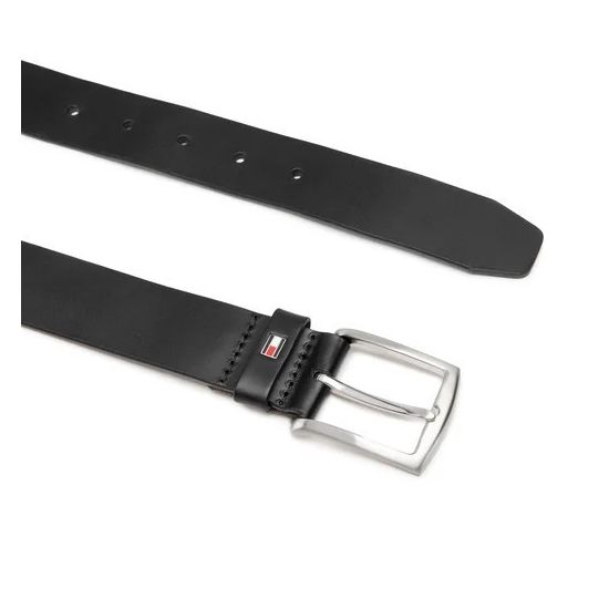 Ανδρική Δερμάτινη Denton Ζώνη Μαύρη Tommy Hilfiger AM0AM08360-990