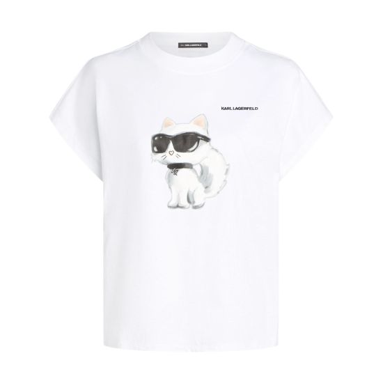 Γυναικείο Ikon Aquarelle T-shirt Λευκό Karl Lagerfeld A2W17115-100 White