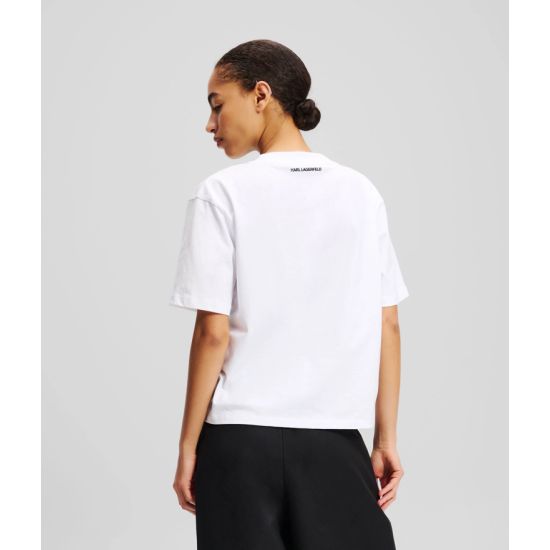 Γυναικείο Signature T-shirt Λευκό Karl Lagerfeld A2W17104-100 White