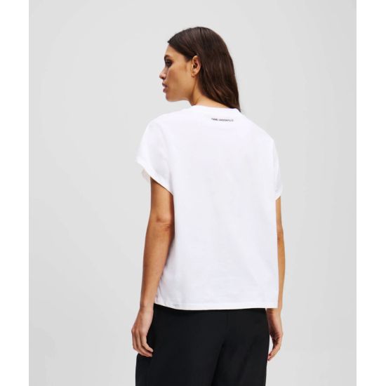 Γυναικείο Ikon Aquarelle T-shirt Λευκό Karl Lagerfeld A2W17115-100 White