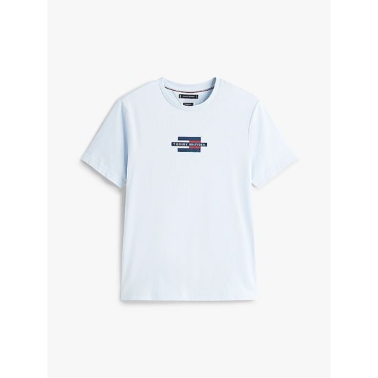 Ανδρικό Flag Box T-shirt Γαλάζιο Tommy Hilfiger MW0MW38636-C1O