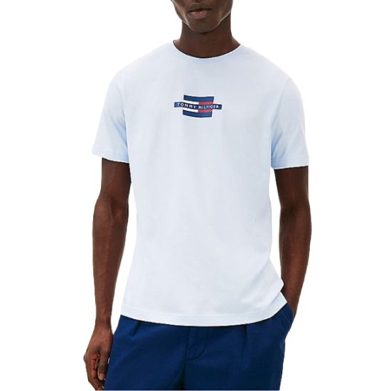 Ανδρικό Flag Box T-shirt Γαλάζιο Tommy Hilfiger MW0MW38636-C1O