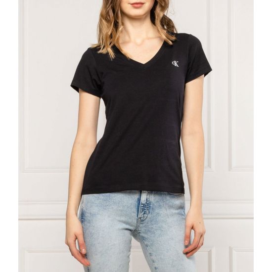 Γυναικείο Slim T-shirt Μαύρο Calvin Klein J20J213716-BAE