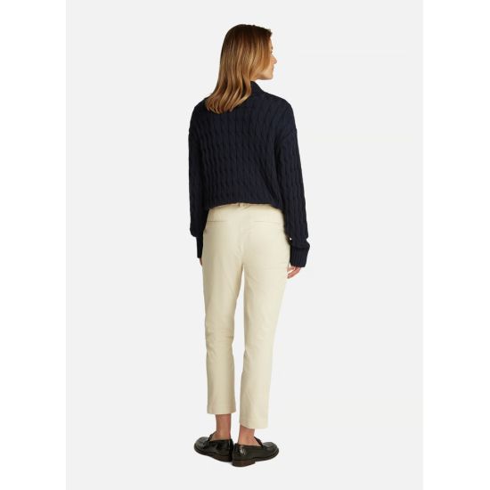 Γυναικείο Παντελόνι Κρεμ Tommy Hilfiger WW0WW45920-Z00