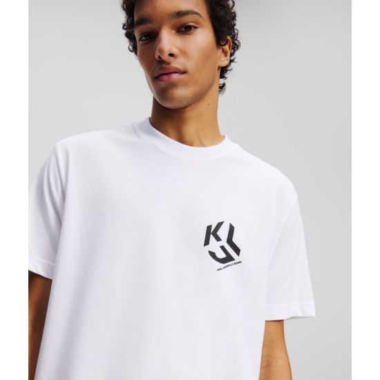 Ανδρικό Monogram T-shirt Λευκό Karl Lagerfeld Jeans A2M17072-100 WHITE
