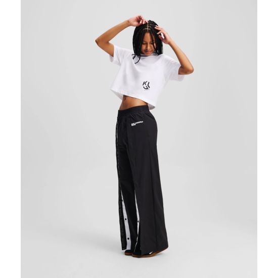Γυναικείο Cropped Monogram T-shirt Λευκό Karl Lagerfeld Jeans A2W17076-100 WHITE