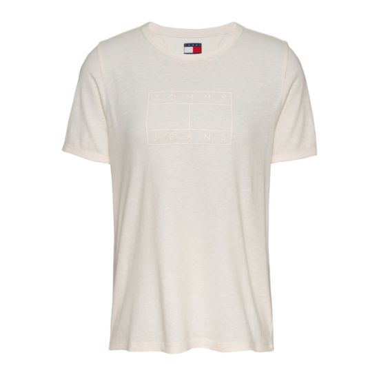 Γυναικείο T-shirt Εκρού Tommy Jeans DW0DW20366-YBH