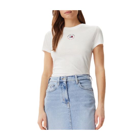 Γυναικείο Slim T-shirt Λευκό Tommy Jeans DW0DW20316-YBL