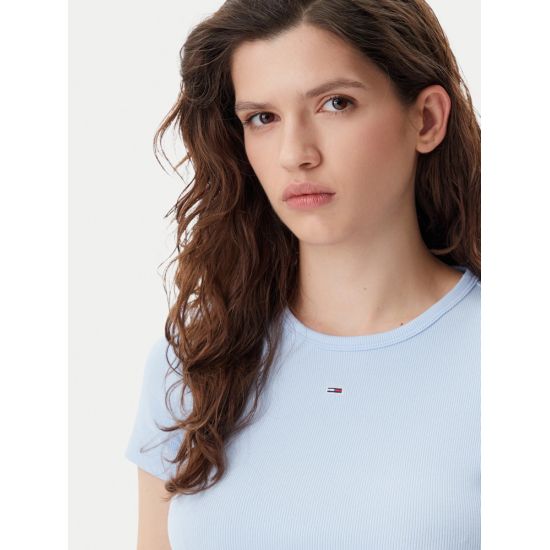 Γυναικείο Slim T-shirt Γαλάζιο Tommy Jeans DW0DW17383-C12