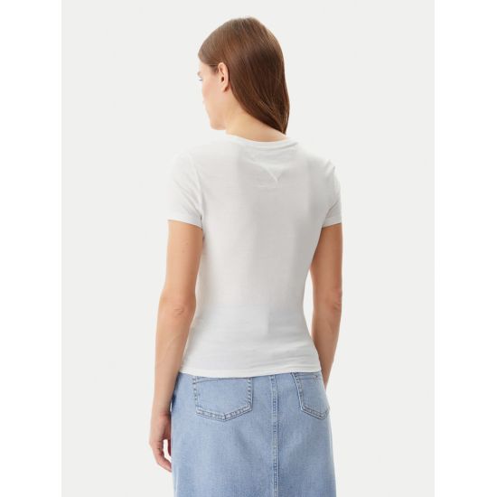 Γυναικείο Slim T-shirt Λευκό Tommy Jeans DW0DW20316-YBL