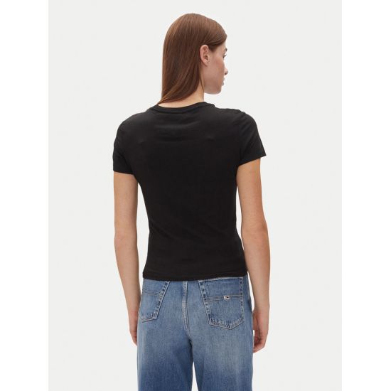Γυναικείο Slim T-shirt Μαύρο Tommy Jeans DW0DW20316-BDS
