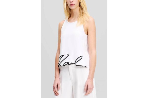 Γυναικείο Tank Top Λευκό Karl Lagerfeld A2W17066-100 White