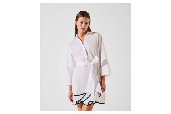 Γυναικείο DNA Signature Beach Φόρεμα Λευκό Karl Lagerfeld A2W46075-100 White