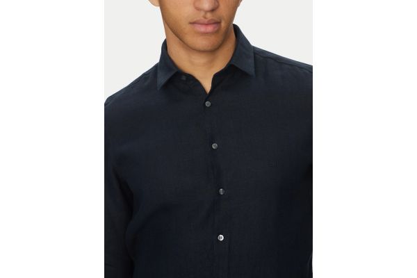 Ανδρικό Λινό Πουκάμισο Navy Μπλε Calvin Klein K10K109286-CEF