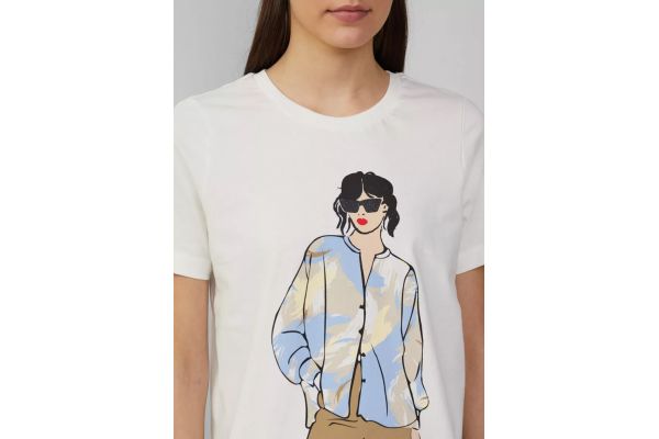 Γυναικείο T-Shirt Λευκό S.Oliver 2164146-02E1