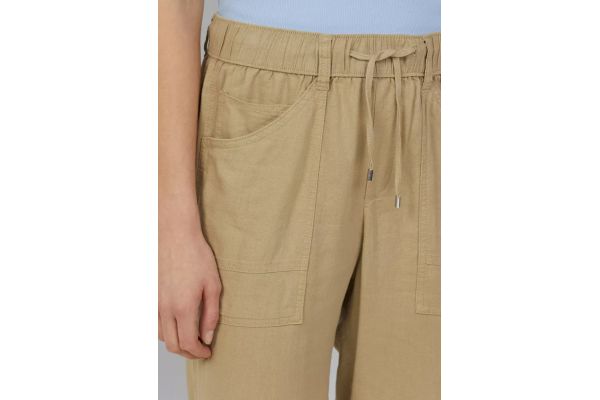 Γυναικείο Λινό Παντελόνι Μπεζ S.Oliver 2164288-8363