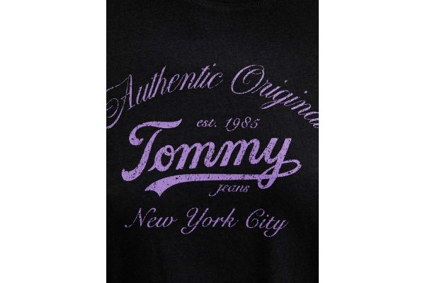 Γυναικείο T-shirt Μαύρο Tommy Jeans DW0DW21404-BDS