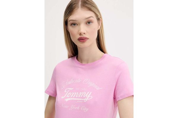 Γυναικείο T-shirt Ροζ Tommy Jeans DW0DW21404-U06