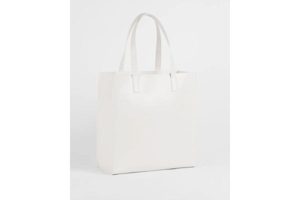 Γυναικεία Croccon Τσάντα Κροκό Λευκή Ted Baker 253518-NUDE