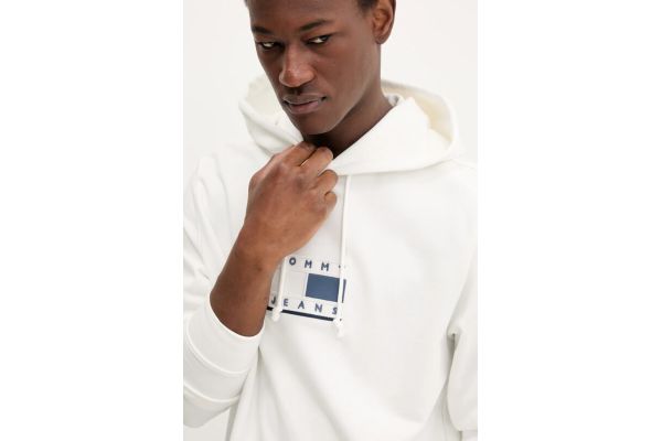 Ανδρικό Φούτερ Λευκό Tommy Jeans DM0DM21623-YBL