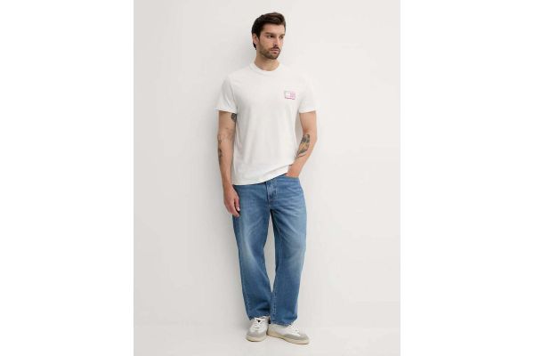 Ανδρικό T-shirt Λευκό Tommy Jeans DM0DM21577-YBL