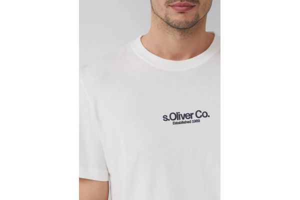 Ανδρικό T-shirt Λευκό S.Oliver 2166827-01D1