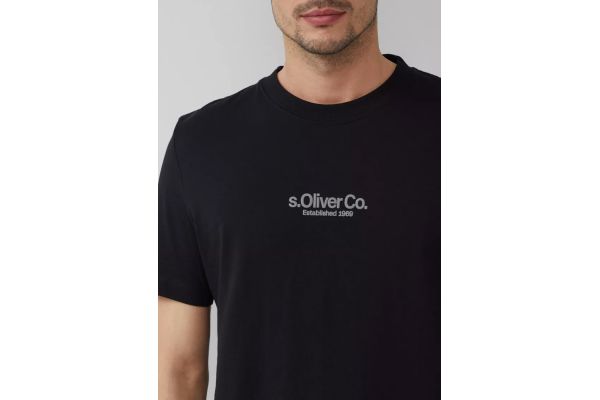 Ανδρικό T-shirt Μαύρο S.Oliver 2166827-99D1