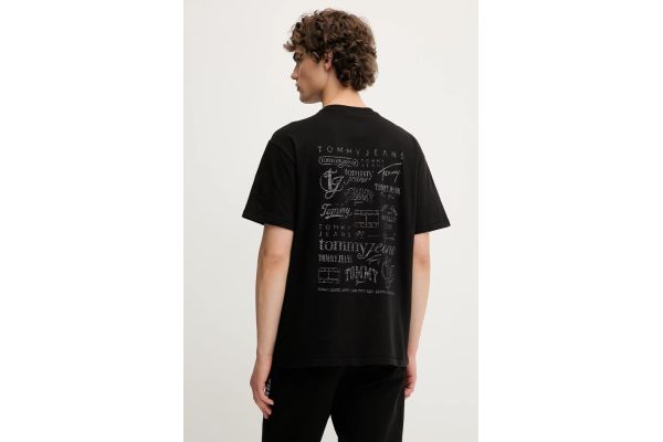 Ανδρικό Archive Logos T-shirt Μαύρο Tommy Jeans DM0DM21584-BDS