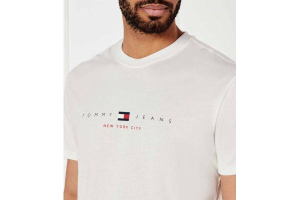 Ανδρικό T-shirt Λευκό Tommy Jeans DM0DM21911-YBL