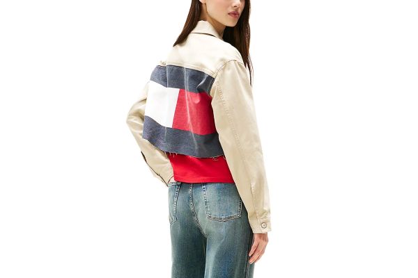 Γυναικείο Τζιν Μπουφάν Μπεζ Tommy Jeans DW0DW21431-RBV