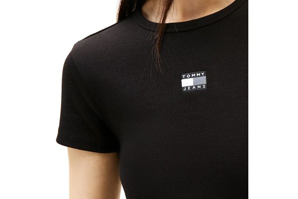 Γυναικείο Κοντομάνικο Φόρεμα Μαύρο Tommy Jeans DW0DW20873-BDS
