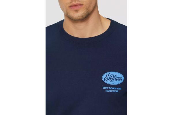 Ανδρικό T-Shirt Navy Μπλε S.Oliver 2164753-58D2
