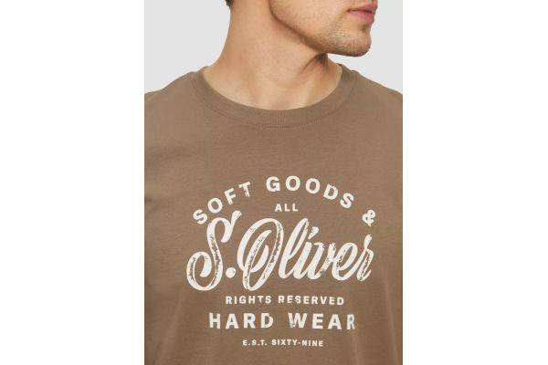 Ανδρικό T-Shirt Καφέ S.Oliver 2164753-84D1