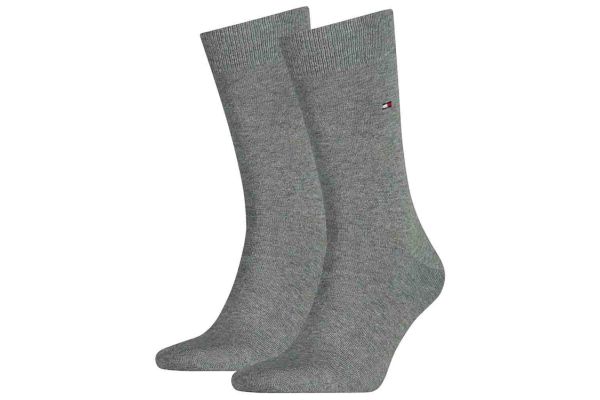 Ανδρικές Κάλτσες 2 Τεμαχίων Γκρι Tommy Hilfiger 371111-758 MIDDLE GREY MELANGE