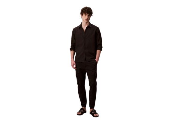 Ανδρικό Cargo Παντελόνι Μαύρο Calvin Klein LV04RC617G-UB1