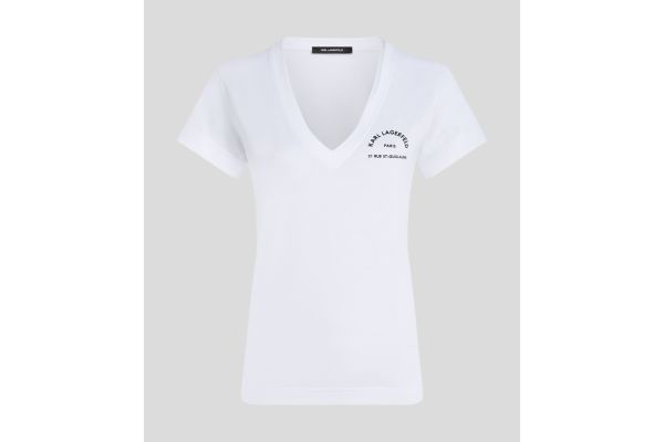 Γυναικείο T-shirt Λευκό Karl Lagerfeld A3W17104-100 WHITE