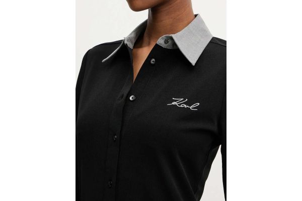 Γυναικείο Πουκάμισο Μαύρο Karl Lagerfeld A3W17101-999 BLACK