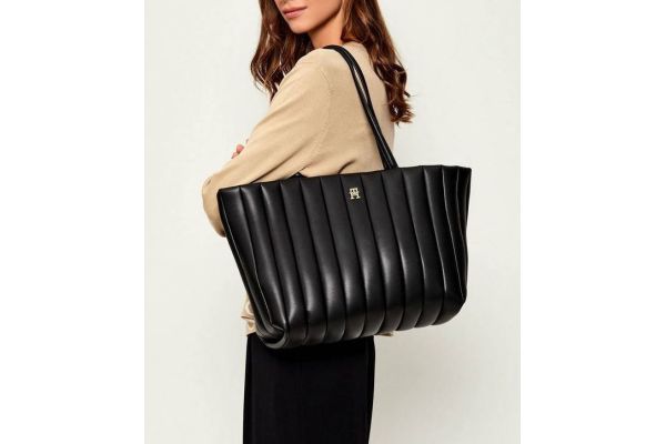 Γυναικεία TH Grace Tote Τσάντα Μαύρη Tommy Hilfiger AW0AW17670-BDS