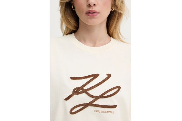 Γυναικείο T-shirt Μπεζ Karl Lagerfeld A3W17014-B09 CANNOLI CREAM