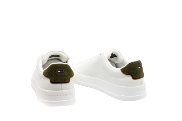 Ανδρικά Δερμάτινα TH Court Essential Sneakers Λευκά Tommy Hilfiger FM0FM05367-0K4